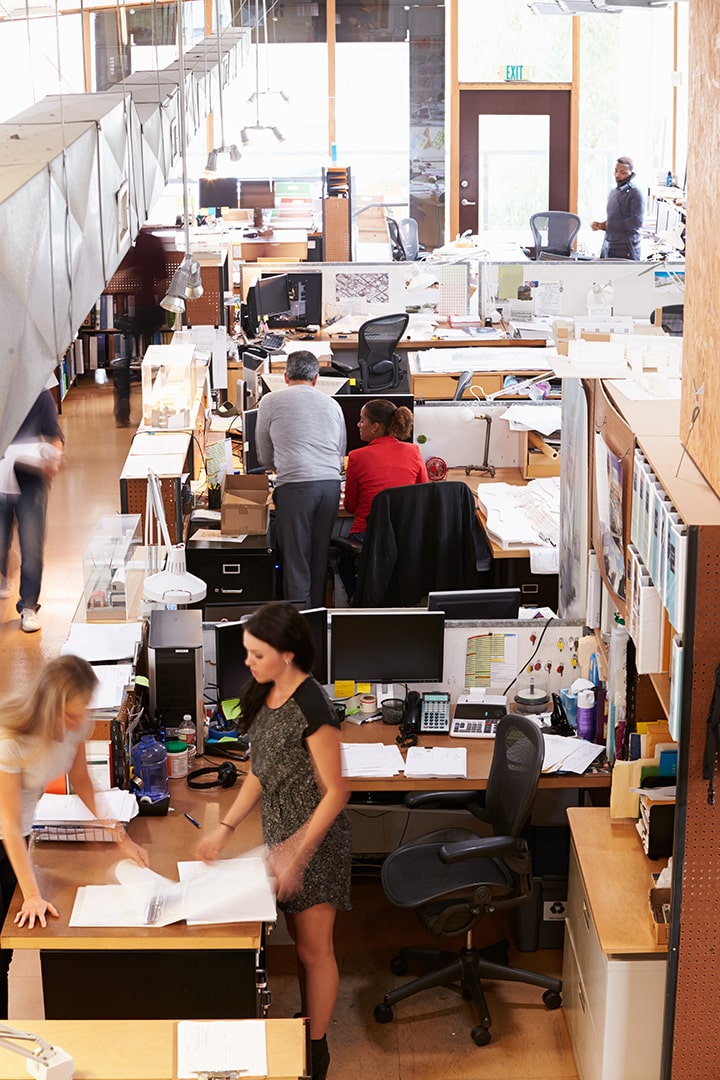 interior of a call center that is scaling in size